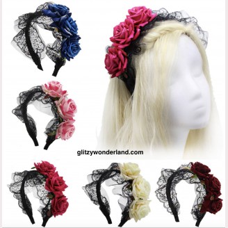 Gothic Rose Lace Headbow KC (AC01)
